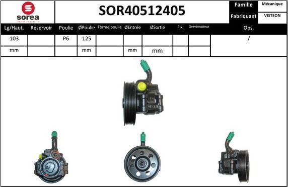 EAI SOR40512405 - Pompe hydraulique, direction cwaw.fr