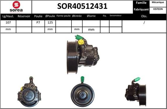 EAI SOR40512431 - Pompe hydraulique, direction cwaw.fr