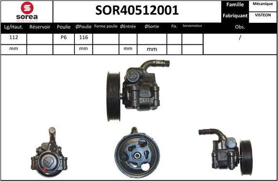 EAI SOR40512001 - Pompe hydraulique, direction cwaw.fr