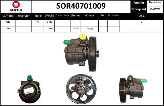 EAI SOR40701009 - Pompe hydraulique, direction cwaw.fr