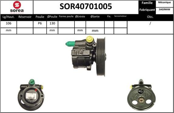 EAI SOR40701005 - Pompe hydraulique, direction cwaw.fr