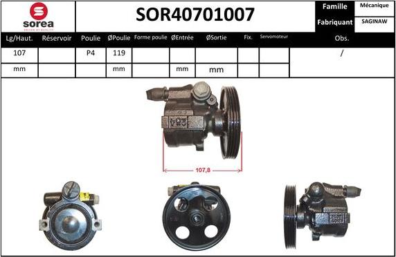 EAI SOR40701007 - Pompe hydraulique, direction cwaw.fr