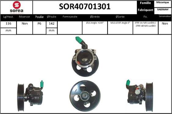 EAI SOR40701301 - Pompe hydraulique, direction cwaw.fr