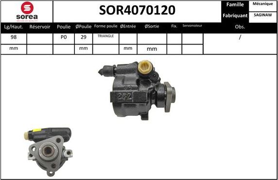 EAI SOR4070120 - Pompe hydraulique, direction cwaw.fr