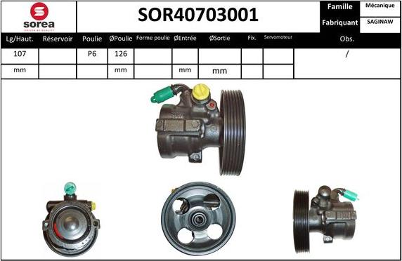 EAI SOR40703001 - Pompe hydraulique, direction cwaw.fr