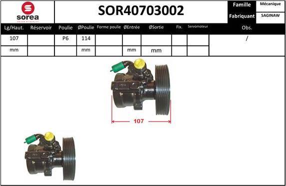 EAI SOR40703002 - Pompe hydraulique, direction cwaw.fr