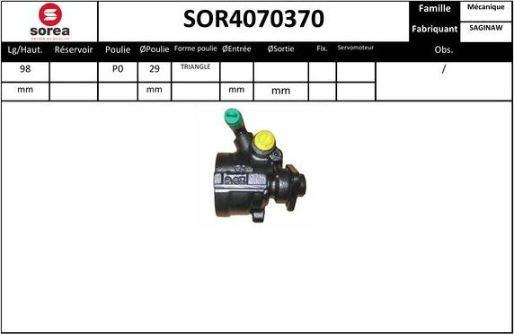 EAI SOR4070370 - Pompe hydraulique, direction cwaw.fr