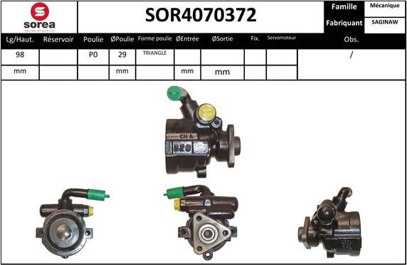 EAI SOR4070372 - Pompe hydraulique, direction cwaw.fr