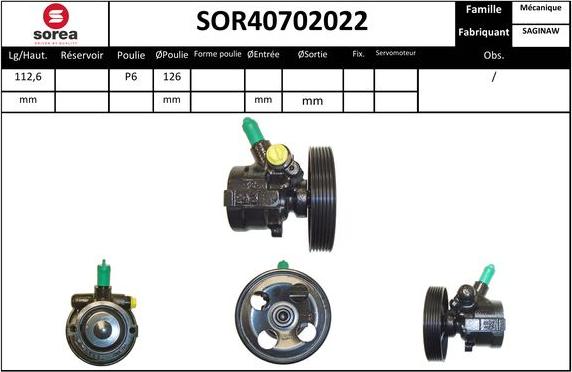 EAI SOR40702022 - Pompe hydraulique, direction cwaw.fr