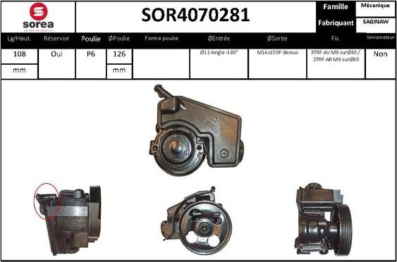 EAI SOR4070281 - Pompe hydraulique, direction cwaw.fr