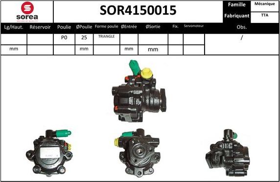 EAI SOR4150015 - Pompe hydraulique, direction cwaw.fr