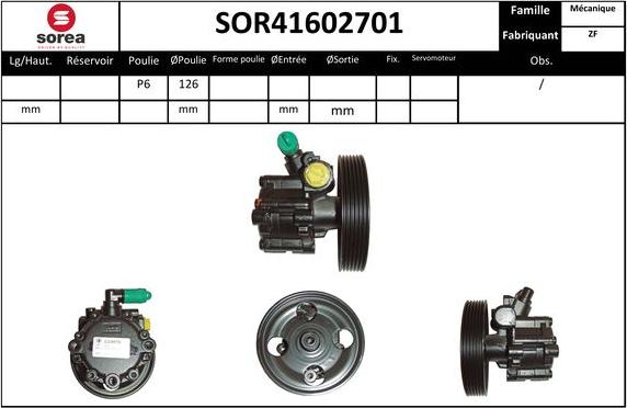 EAI SOR41602701 - Pompe hydraulique, direction cwaw.fr