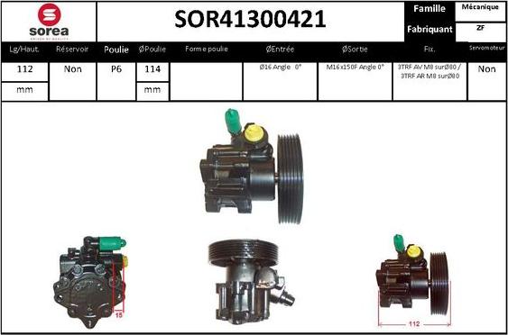 EAI SOR41300421 - Pompe hydraulique, direction cwaw.fr