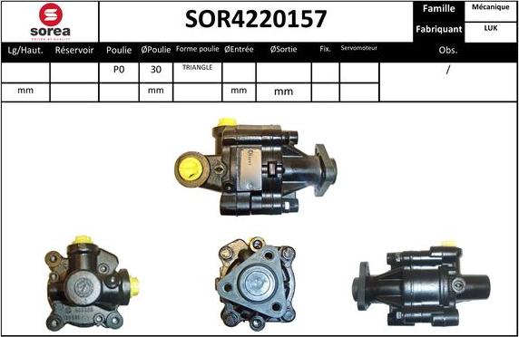 EAI SOR4220157 - Pompe hydraulique, direction cwaw.fr