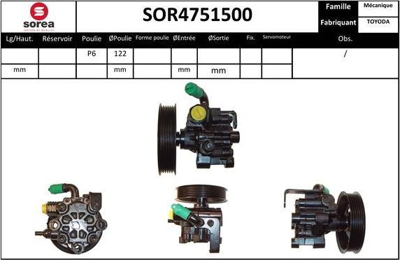 EAI SOR4751500 - Pompe hydraulique, direction cwaw.fr