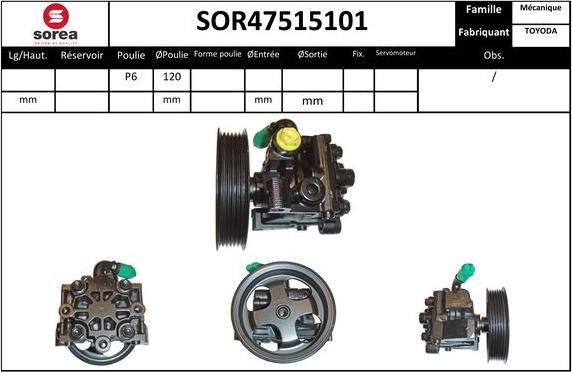 EAI SOR47515101 - Pompe hydraulique, direction cwaw.fr