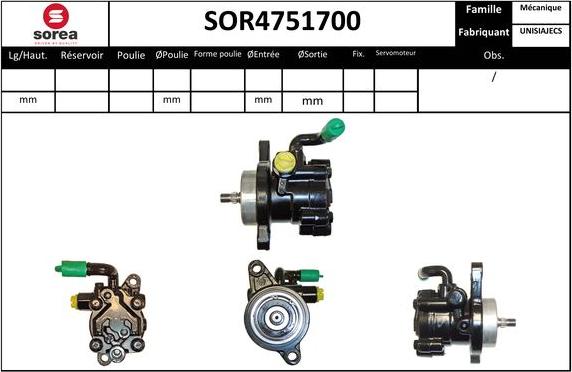 EAI SOR4751700 - Pompe hydraulique, direction cwaw.fr