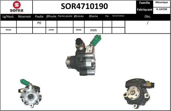 EAI SOR4710190 - Pompe hydraulique, direction cwaw.fr