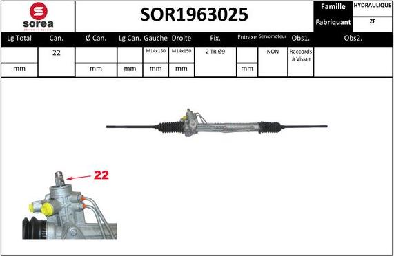 EAI SOR1963025 - Crémaillière de direction cwaw.fr