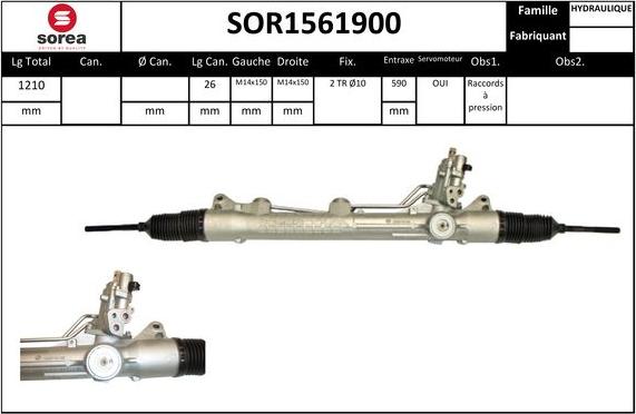 EAI SOR1561900 - Crémaillière de direction cwaw.fr