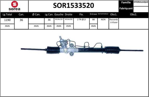 EAI SOR1533520 - Crémaillière de direction cwaw.fr