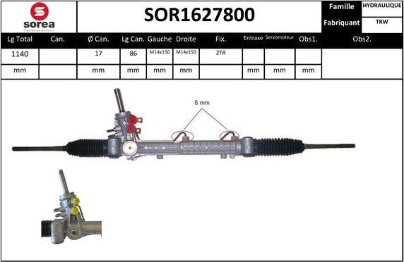 EAI SOR1627800 - Crémaillière de direction cwaw.fr