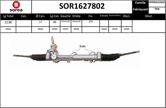 EAI SOR1627802 - Crémaillière de direction cwaw.fr