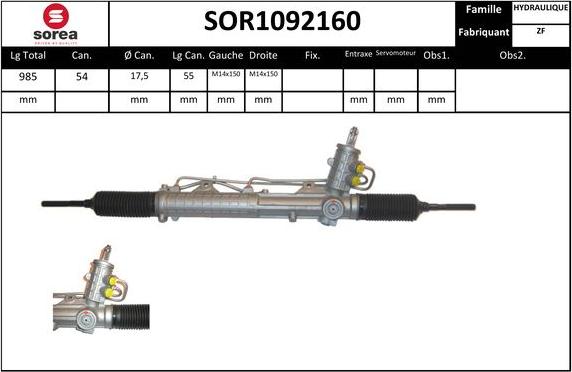 EAI SOR1092160 - Crémaillière de direction cwaw.fr