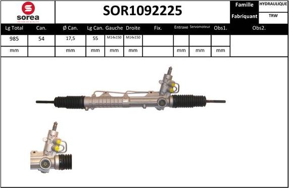 EAI SOR1092225 - Crémaillière de direction cwaw.fr