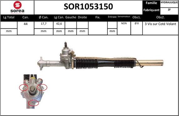 EAI SOR1053150 - Crémaillière de direction cwaw.fr