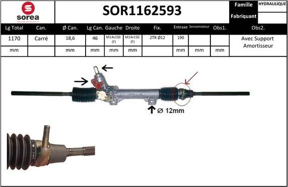 EAI SOR1162593 - Crémaillière de direction cwaw.fr