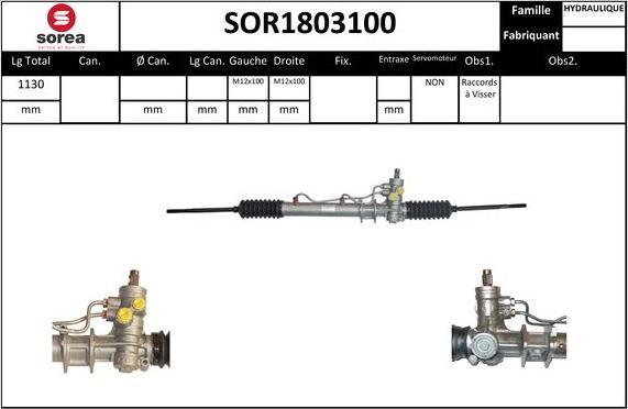 EAI SOR1803100 - Crémaillière de direction cwaw.fr