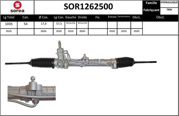 EAI SOR1262500 - Crémaillière de direction cwaw.fr