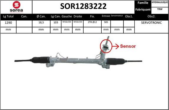 EAI SOR1283222 - Crémaillière de direction cwaw.fr