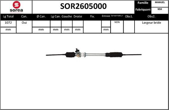 EAI SOR2605000 - Crémaillière de direction cwaw.fr