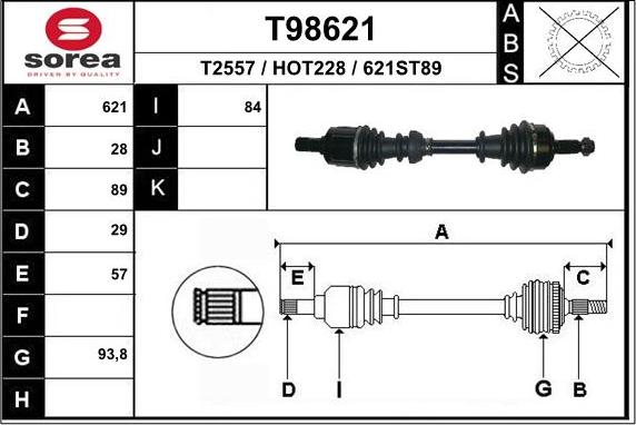 EAI T98621 - Arbre de transmission cwaw.fr