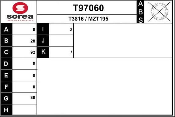 EAI T97060 - Arbre de transmission cwaw.fr