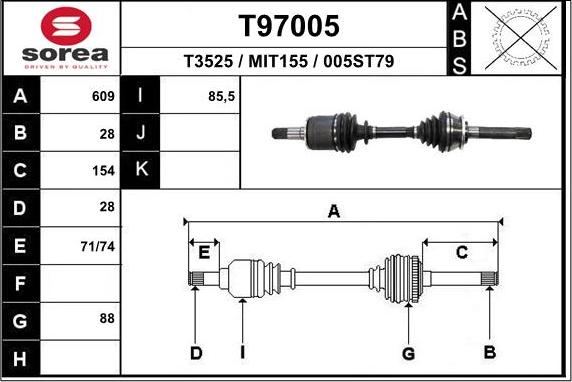 EAI T97005 - Arbre de transmission cwaw.fr