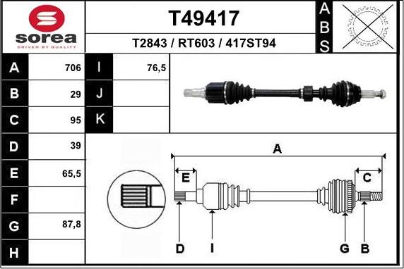 EAI T49417 - Arbre de transmission cwaw.fr