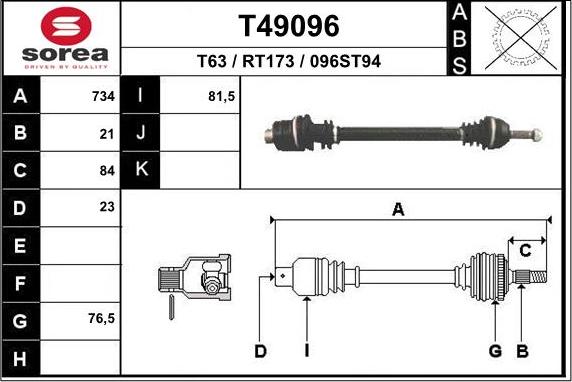 EAI T49096 - Arbre de transmission cwaw.fr