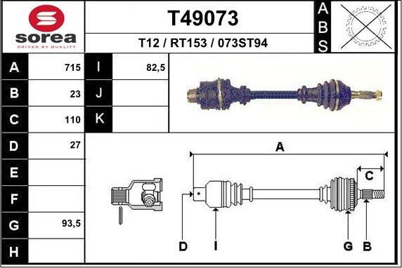 EAI T49073 - Arbre de transmission cwaw.fr