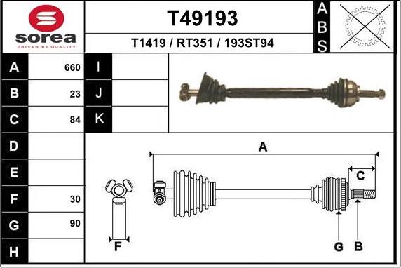 EAI T49193 - Arbre de transmission cwaw.fr