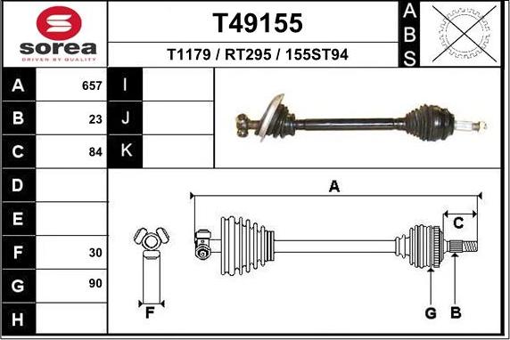 EAI T49155 - Arbre de transmission cwaw.fr