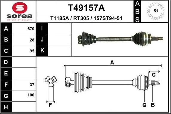 EAI T49157A - Arbre de transmission cwaw.fr