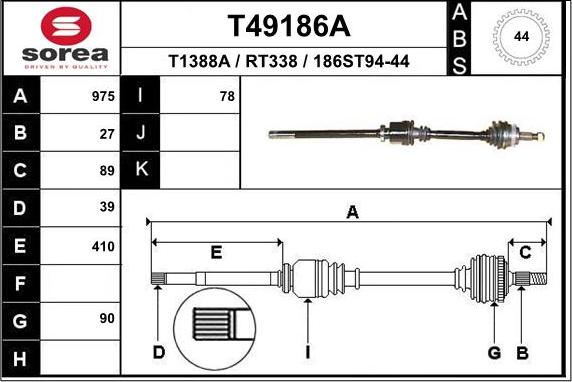 EAI T49186A - Arbre de transmission cwaw.fr