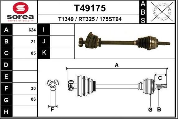 EAI T49175 - Arbre de transmission cwaw.fr