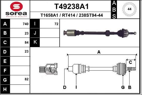 EAI T49238A1 - Arbre de transmission cwaw.fr