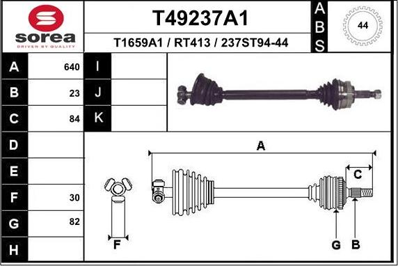 EAI T49237A1 - Arbre de transmission cwaw.fr