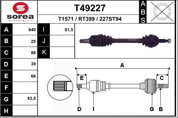 EAI T49227 - Arbre de transmission cwaw.fr