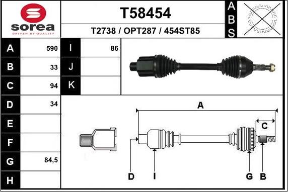 EAI T58454 - Arbre de transmission cwaw.fr